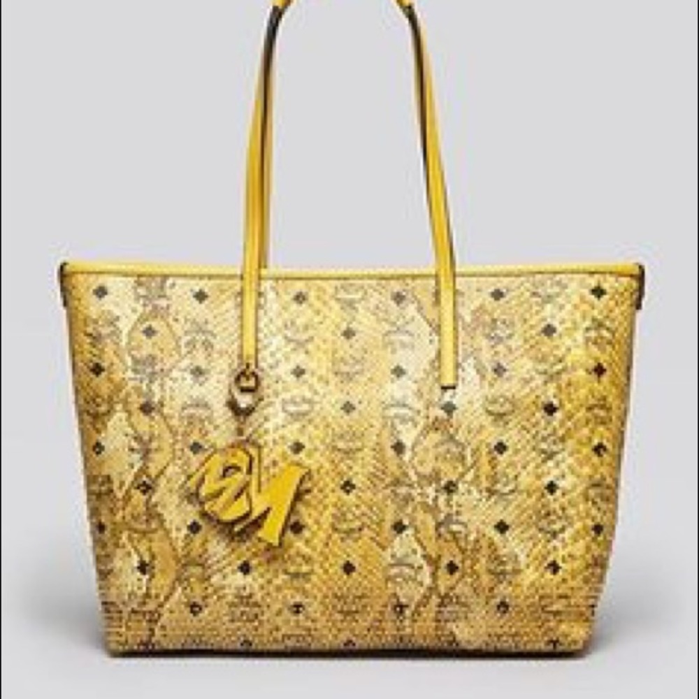 Studded snakeskin MCM BAG